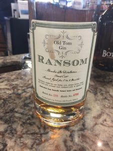 Ransom Brand Old Tom Gin at Bottle Barn - One of several types of gin they carry 