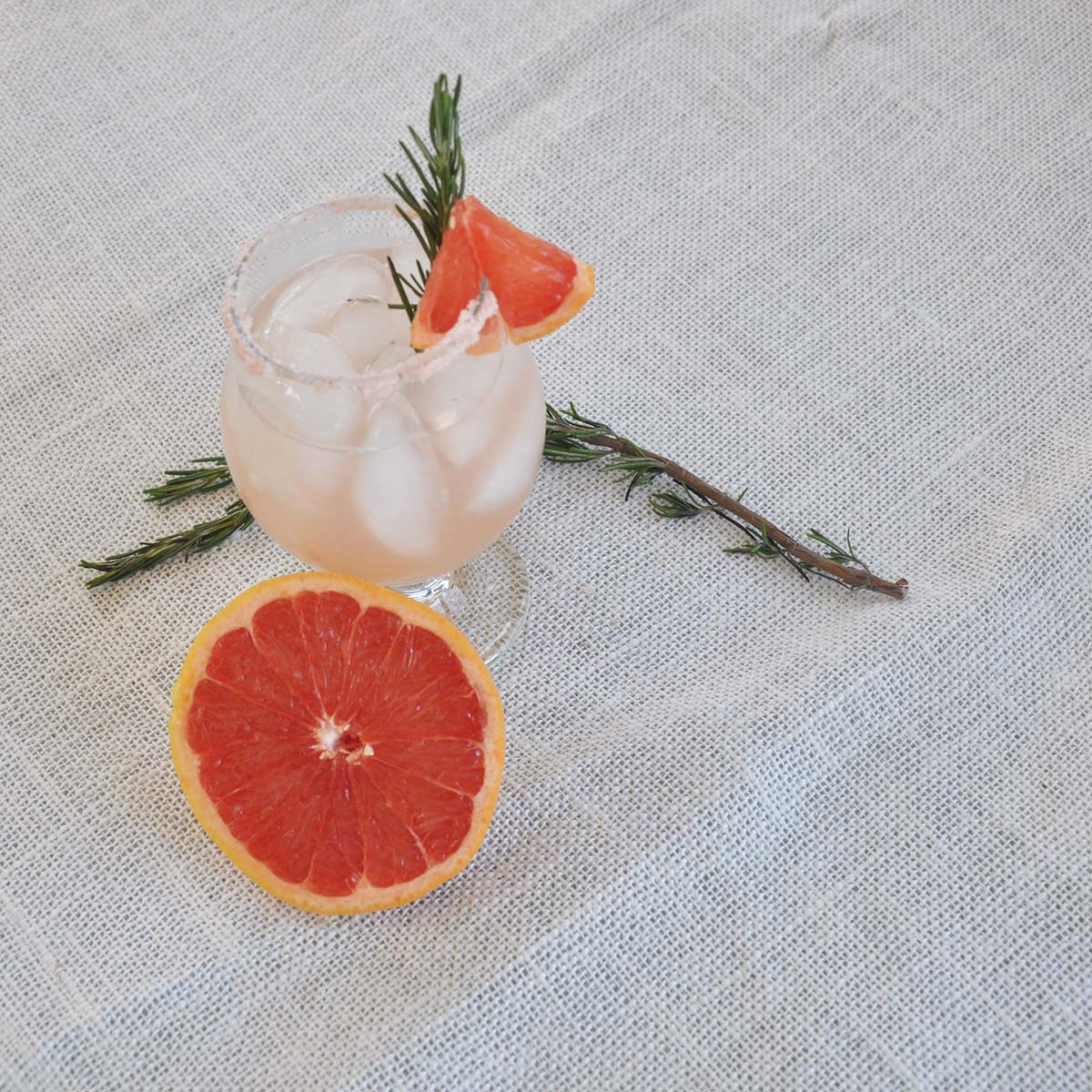 Another shot of the rosemary infused salty dog cocktail.