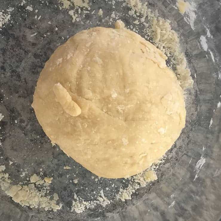 A dough ball on a granite background.