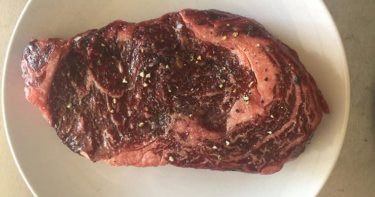 Ribeye Steak Prior to Grilling.