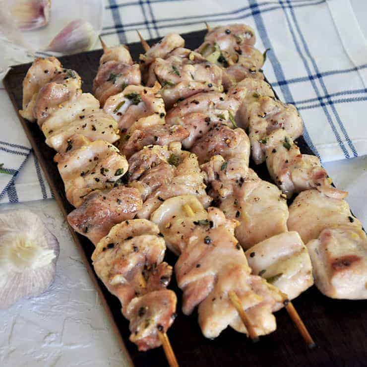 Wood Skewer And Shish Kebab