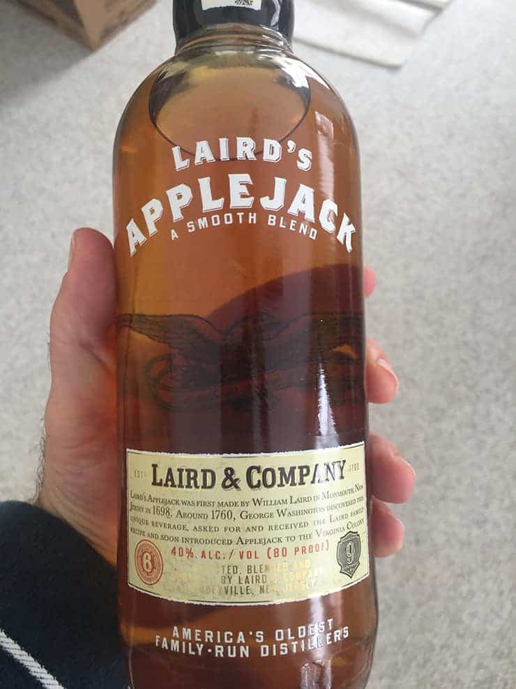 Bottle of Laird's Applejack.