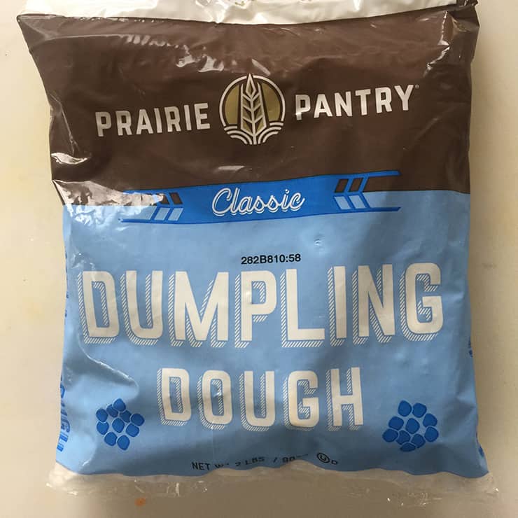 A bag of Prairie Pantry Dumpling Dough