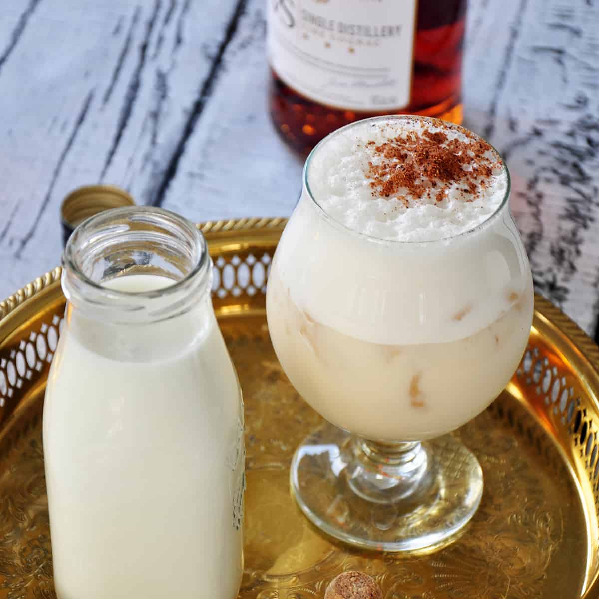 Glass of Milk Punch cocktail