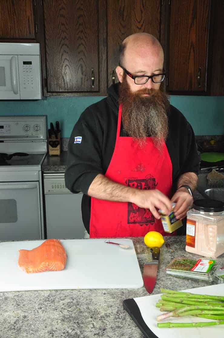 Me prepping to grill.