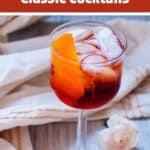 "Aperol Americano - Classic Cocktails" in a glass.