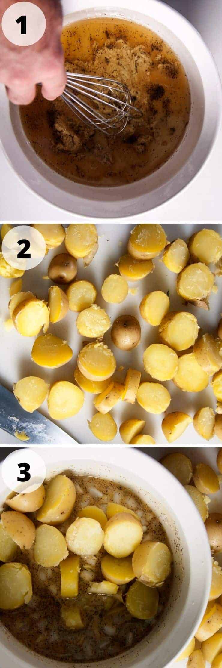 German Potato Salad Process Shots 1-3.