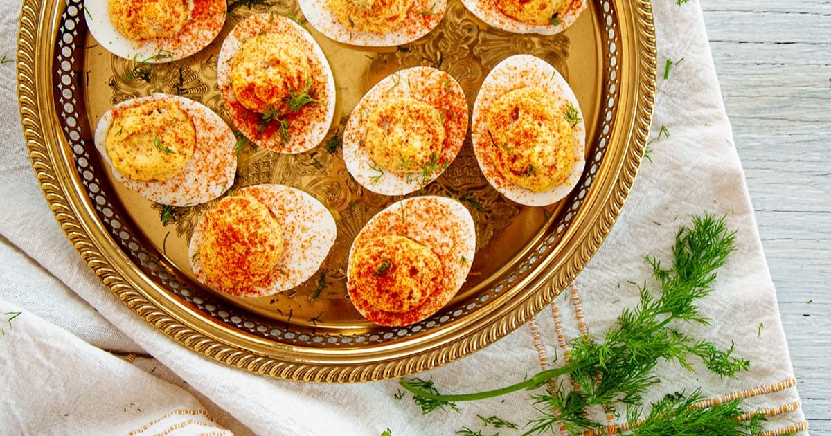 Dill Pickle Spicy Deviled Eggs Ramshackle Pantry