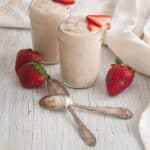 Fresh Strawberry Pudding in Mason Jars