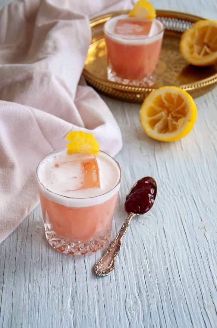 Strawberry Jelly and Gin Cocktail Ramshackle Pantry