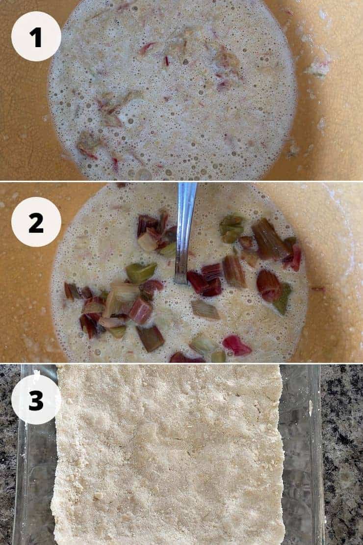 Process picture of three different steps to cooking this recipe with the description directly below.