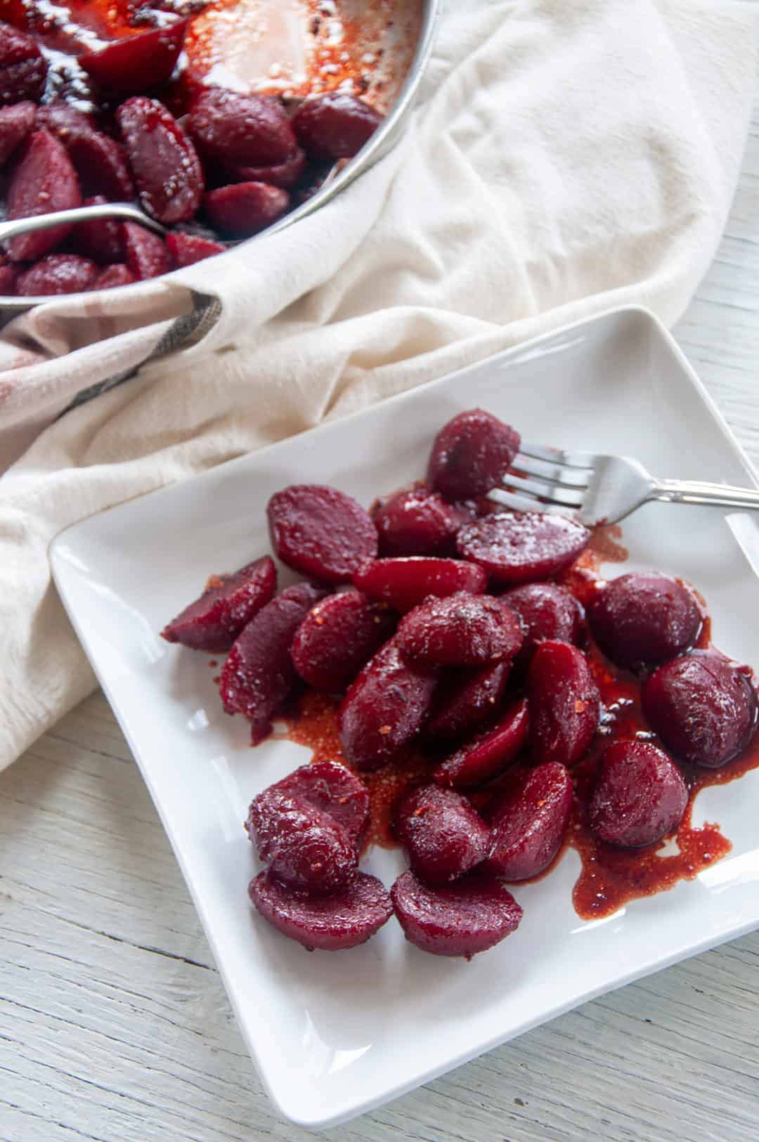 Fried Beets with Ginger Balsamic Glaze Ramshackle Pantry