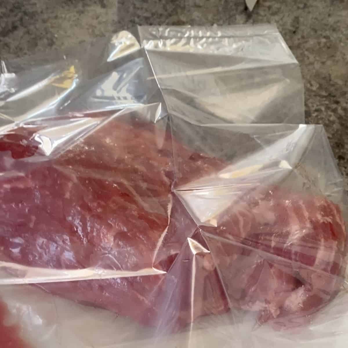 Corned Beef roast in an oven bag.