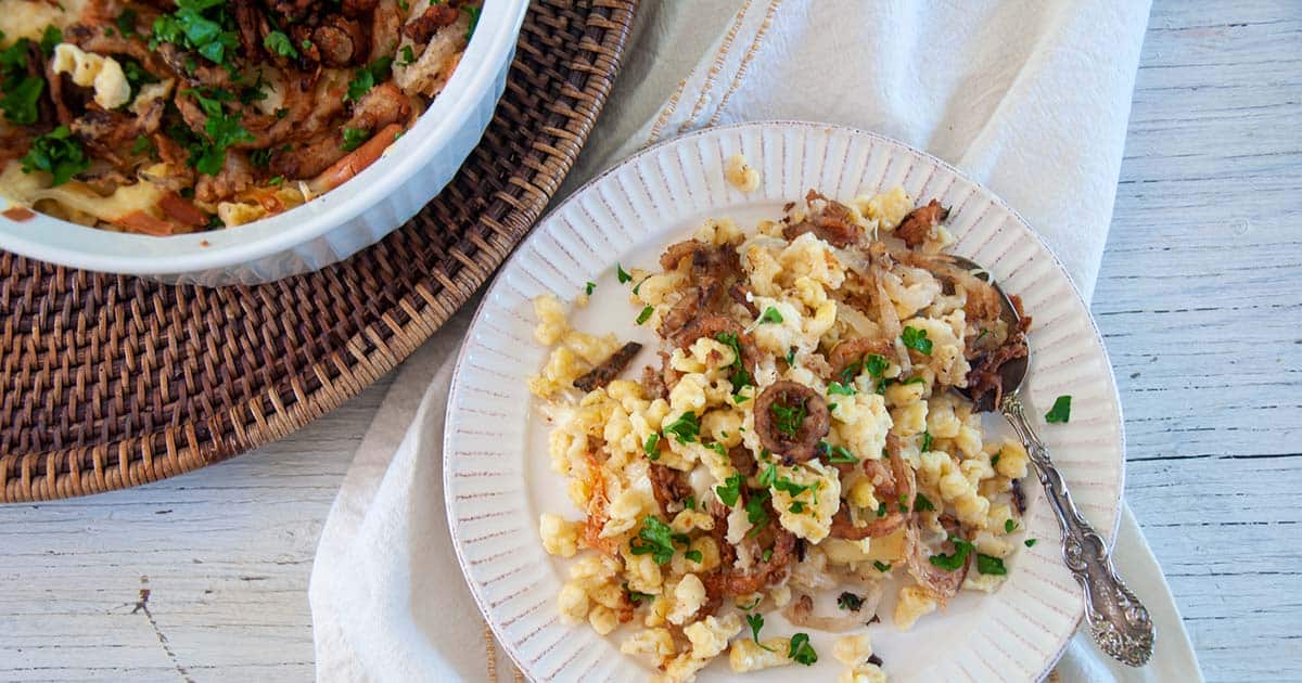 Käsespätzle - German Cheesy Spaetzle - Ramshackle Pantry