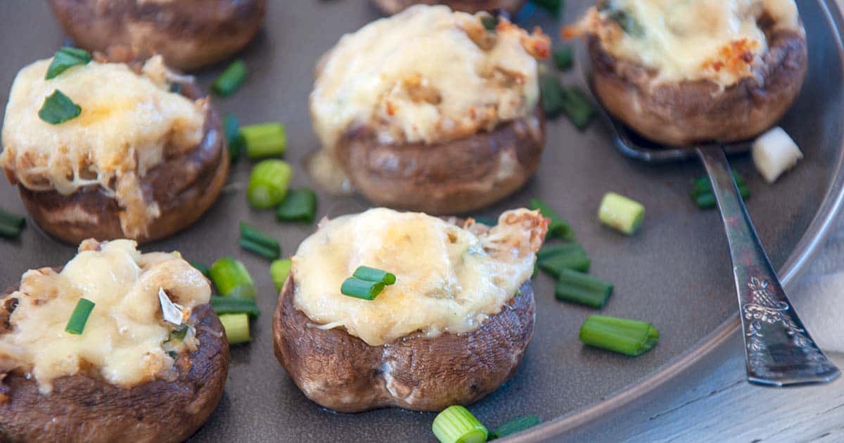 Crab Stuffed Mushrooms - Ramshackle Pantry