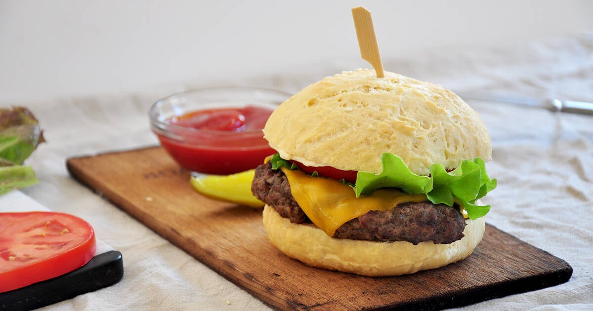 Making your own ground meat for burgers in food processor.