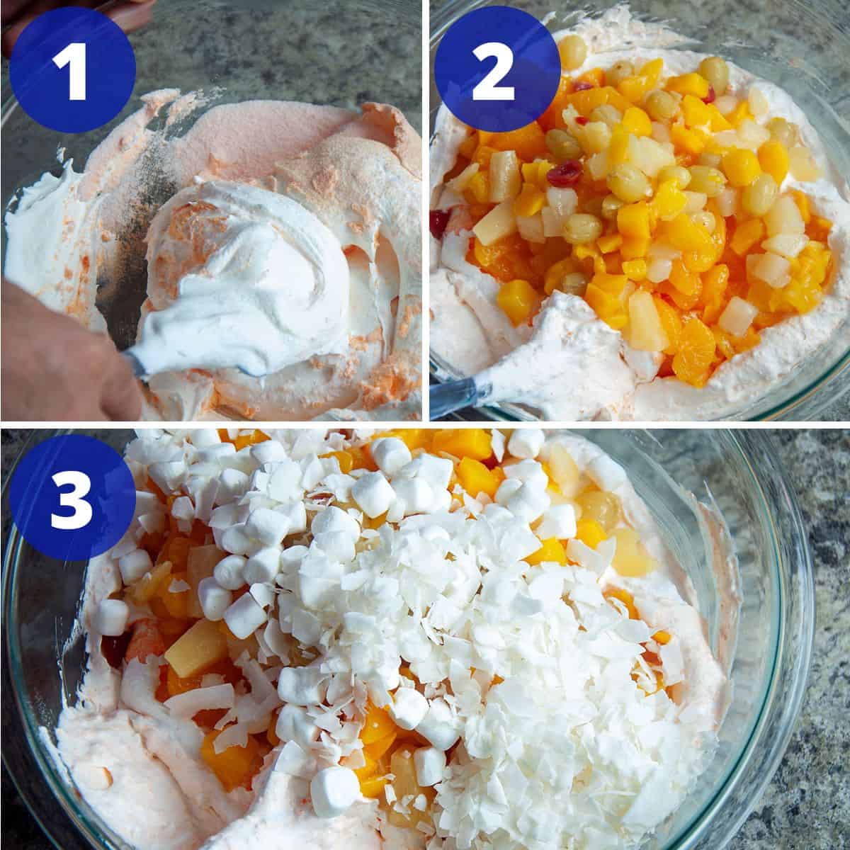 How to make mandarin orange salad.