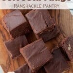 Velveeta fudge bars on a cutting board.